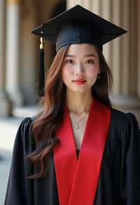 a graduate woman in their academic gown