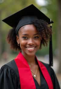 a graduate woman in their academic gown