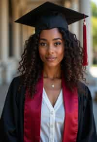 a graduate woman in their academic regalia