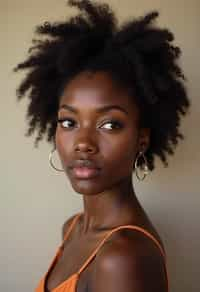 headshot of looking away, looking aside, gazing off woman, plain background