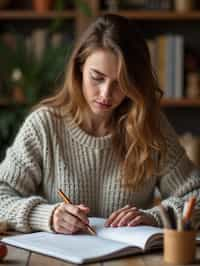 feminine woman engaging in a hobby or craft