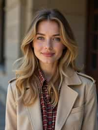 a woman in preppy style, old money aesthetic, posh style, elite school stlye, luxurious style, gossip girl neo-prep style, ralph lauren style, country club style, ivy league style 