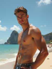 man in Rio de Janeiro at Ipanema Beach