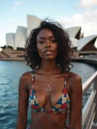 woman in Sydney with the Sydney Opera House in the background