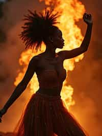 woman performing a sacred dance or movement