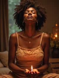 woman receiving energy healing in a healing circle