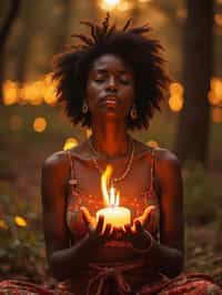 woman receiving energy healing in a healing circle