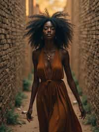 woman in a labyrinth or walking a sacred path