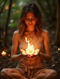 woman receiving energy healing in a healing circle