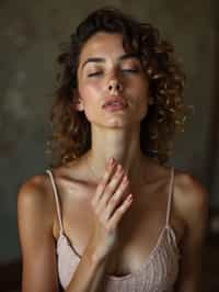 woman practicing breathwork or pranayama