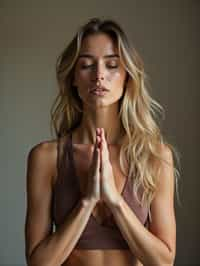 woman practicing breathwork or pranayama