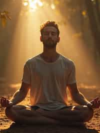 man engaging in a mindfulness practice