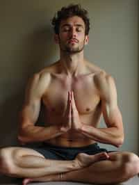 man engaging in a mindfulness practice