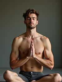 man engaging in a mindfulness practice