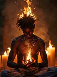 man receiving energy healing in a healing circle