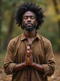 man engaging in a mindfulness practice