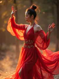 woman performing a sacred dance or movement