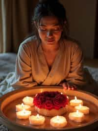 woman receiving energy healing in a healing circle