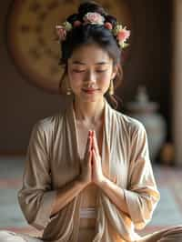 woman engaging in a mindfulness practice