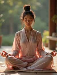 woman engaging in a mindfulness practice