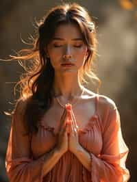 woman practicing breathwork or pranayama