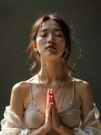 woman practicing breathwork or pranayama