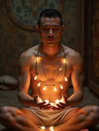 man receiving energy healing in a healing circle