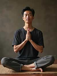 man engaging in a mindfulness practice