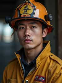 man as a Firefighter. highly detailed