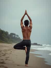 man doing Yoga at a Yoga Retreat in Bali