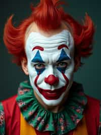 man as a Clown with Clown Makeup