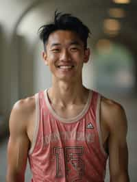 man as Cheerleader at college