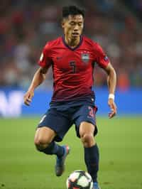 man as Football Player in the FIFA World Cup playing in a Football Match