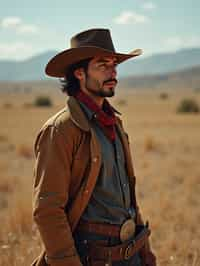 man as Cowboy in the Wild West