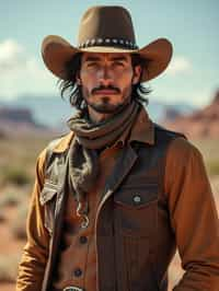 man as Cowboy in the Wild West