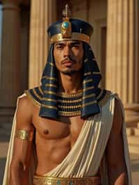 man as Egyptian Pharaoh Emperor