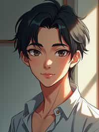 man as concept art of a Ghibli anime illustration | | anime anime anime anime anime anime, cute - fine - face, pretty face, realistic shaded perfect face, fine details in the style of Ghibli Studios. by stanley artgerm lau, wlop, rossdraws, james jean, andrei riabovitchev, marc simonetti, and sakimichan, trending on artstation