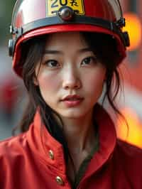 woman as a Firefighter. highly detailed