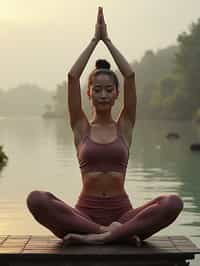 woman doing Yoga at a Yoga Retreat in Bali