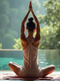 woman doing Yoga at a Yoga Retreat in Bali