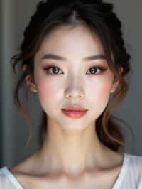 make up ideas for woman. fake eyelashes, perfect cat eyeliner, light pink lipstick