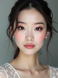 make up ideas for woman. fake eyelashes, perfect cat eyeliner, light pink lipstick