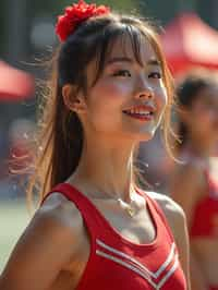 woman as Cheerleader at college