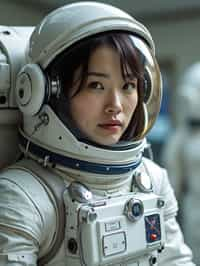 woman as NASA Astronaut in space suit