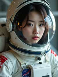 woman as NASA Astronaut in space suit