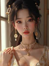 a  pin up as a beautiful fashion charming dreamlike woman with lv jewelry, character art, art by artgerm lau and wlop and and ilya kuvshinov and john singer sargent, hyperdetailed, 8 k realistic, symmetrical, frostbite 3 engine, cryengine, dof, trending on artstation, digital art