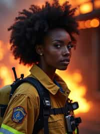 woman as a Firefighter. highly detailed