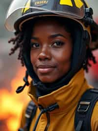 woman as a Firefighter. highly detailed