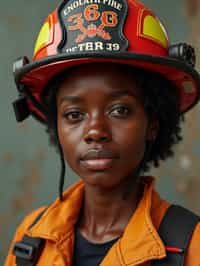 woman as a Firefighter. highly detailed