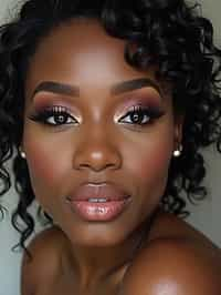 make up ideas for woman. fake eyelashes, perfect cat eyeliner, light pink lipstick